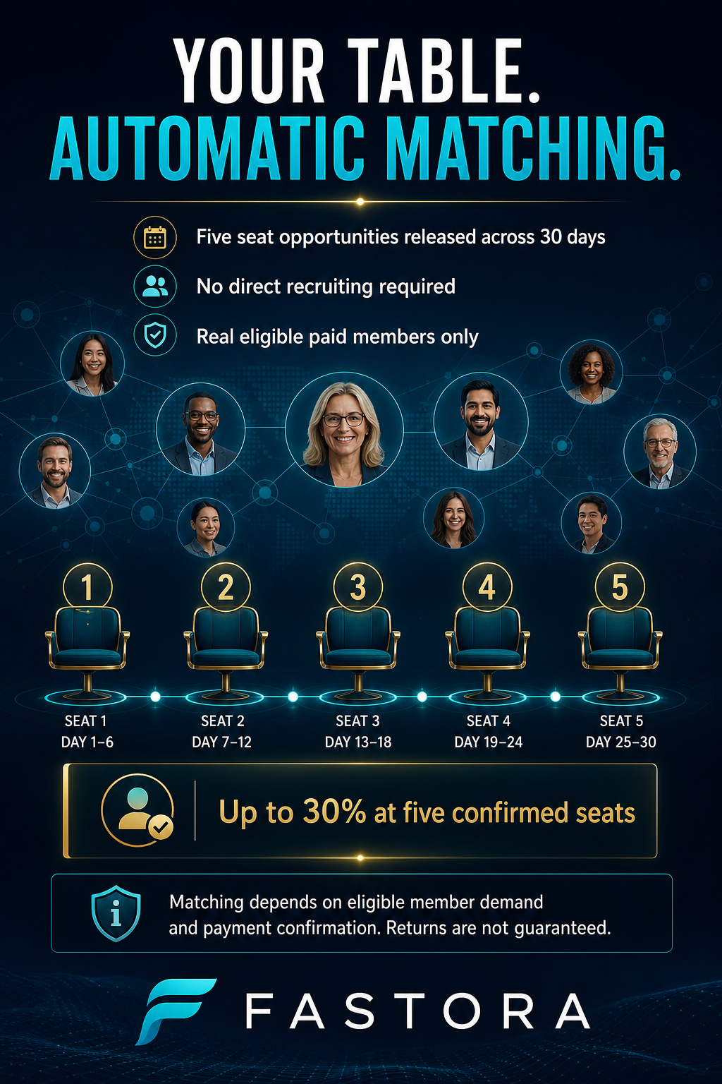 Five seat opportunities across 30 days.